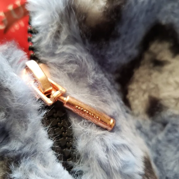 NEW GUESS Nelly Leopard Faux-Fur GIRLS Jackets